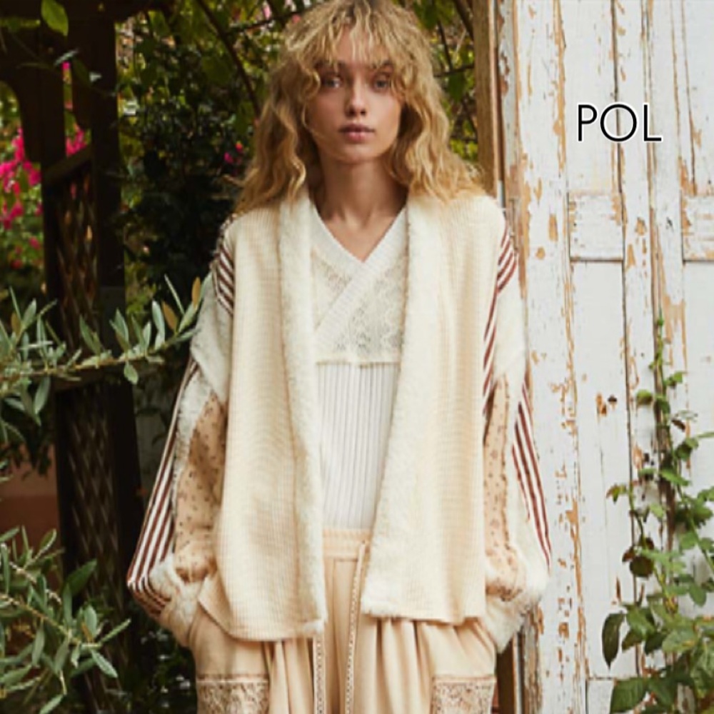 $40 start  No. 342 LAST ONE ❤️Pretty POL thermal and fleece mixed cardigan